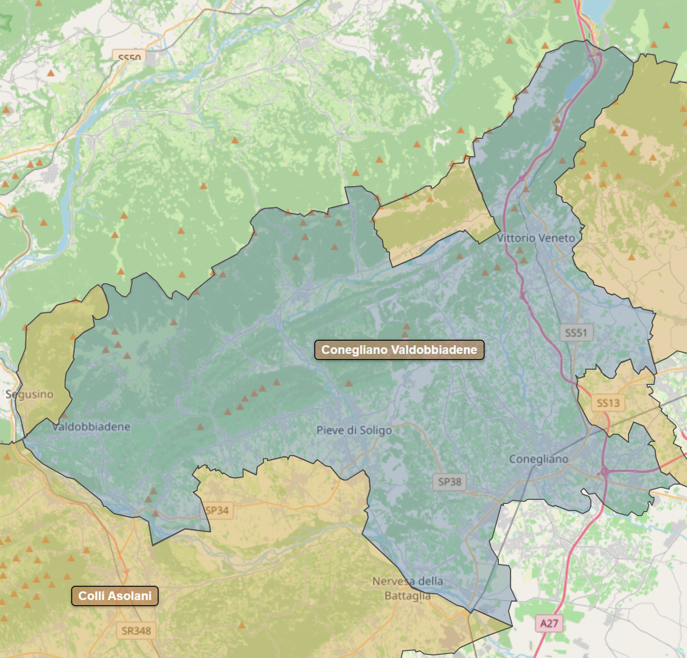 Billede fra regionen Conegliano Valdobbiadene